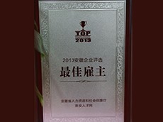 2013年安徽企業評選最佳雇主